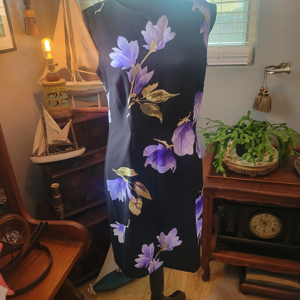 Alyx Purple Sheath Midi Dress Crew Neck Sleeveless